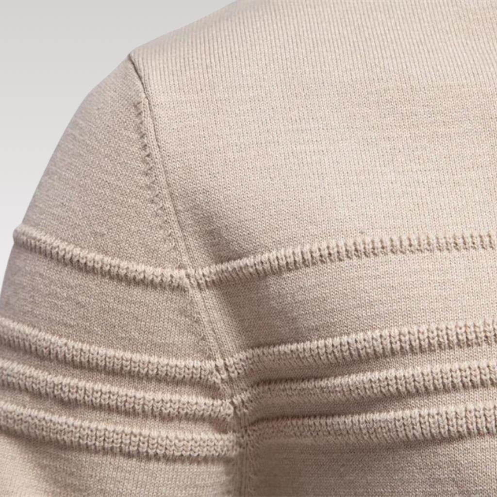 Liam Bomuld & Polyester | Tætsiddende Pasform Striktrøje | Broderede Detaljer til Daglig Brug & Kølige Dage | Vanero