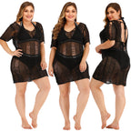 Damebadedragt Polyester Spandex Mesh | Badetøj med Mesh Cover-Up | Ærmeløst Design til Strand- og Poolbrug | Vanero