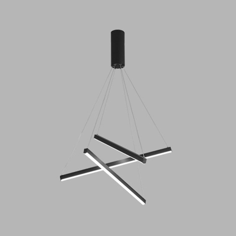 Lineær LED Lysekrone Med Geometrisk Design | Integreret LED Belysning I Flere Konfigurationer | Indendørs Loftbelysning Til Store Rum | Vanero