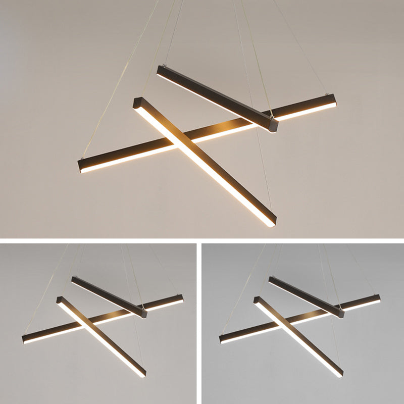 Lineær LED Lysekrone Med Geometrisk Design | Integreret LED Belysning I Flere Konfigurationer | Indendørs Loftbelysning Til Store Rum | Vanero