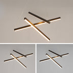 LED Lysekrone Med Lineære Lysstænger | Metalkonstruktion Med Integreret LED | Belysning Til Spisestue Foyer & Opholdsrum | Vanero