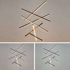 Lineær LED Lysekrone Med Geometrisk Design | Integreret LED Belysning I Flere Konfigurationer | Indendørs Loftbelysning Til Store Rum | Vanero