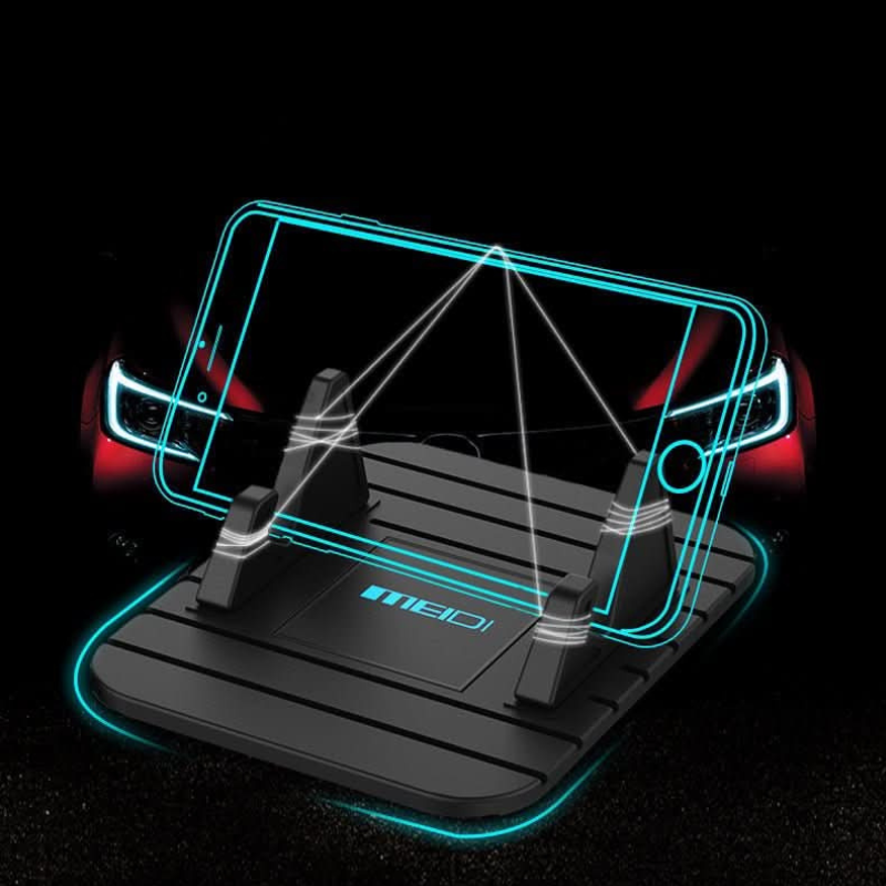 Dashboard-Telefonholder | Skridsikker Silikonebund & Fastgørelse Uden Lim | Kompakt Smartphone-Holder Med 1,2 cm Spalte | Vanero