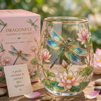 Dekorativt Drikkeglas | Blomstermønster & Filigranlignende Detaljer | Formet Glas Til Borddekoration & Servering Af Drikke | Vanero