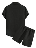 Herre Todelt Sæt | Matchende Skjorte Og Bukser | Til Hverdag Og Smart Casual Brug | Vanero
