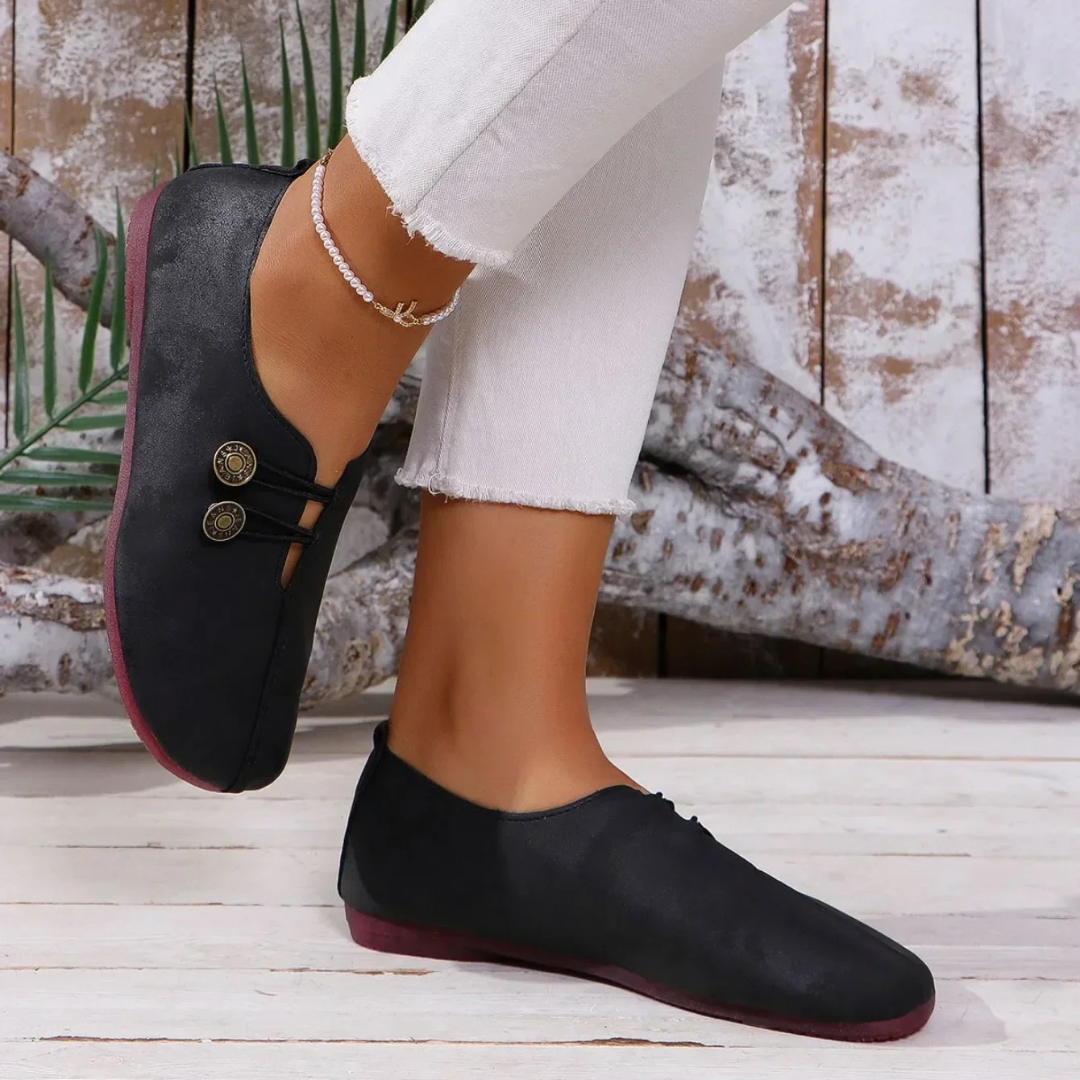 Dame Loafers Syntetisk Læder | Slip On Fodtøj Med Polstret Indersål | Til Hverdag & Formelle Outfitkombinationer | Vanero