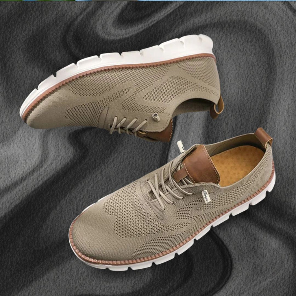 Herre Slip-On Sko | Tekstil-Syntetisk Overdel & EVA-Mellemsål | Sko Med Bred Tåboks Til Hverdagsgang & Fritid | Vanero