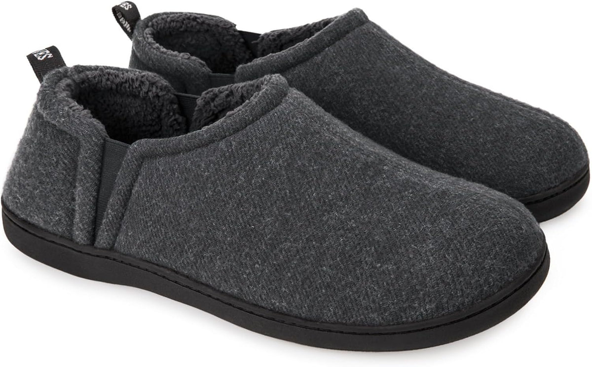 Herre Vinter Sutsko i Fleece | Sherpa-For & Memory Foam Indersål | Skridsikkert Indendørs Fodtøj Til Hjemmet | Vanero