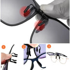 Clip-On Solbriller | Polariserede TAC-Linser & UV400-Beskyttelse | Foldbart Magnesiumdesign Til Korrigerende Briller | Vanero