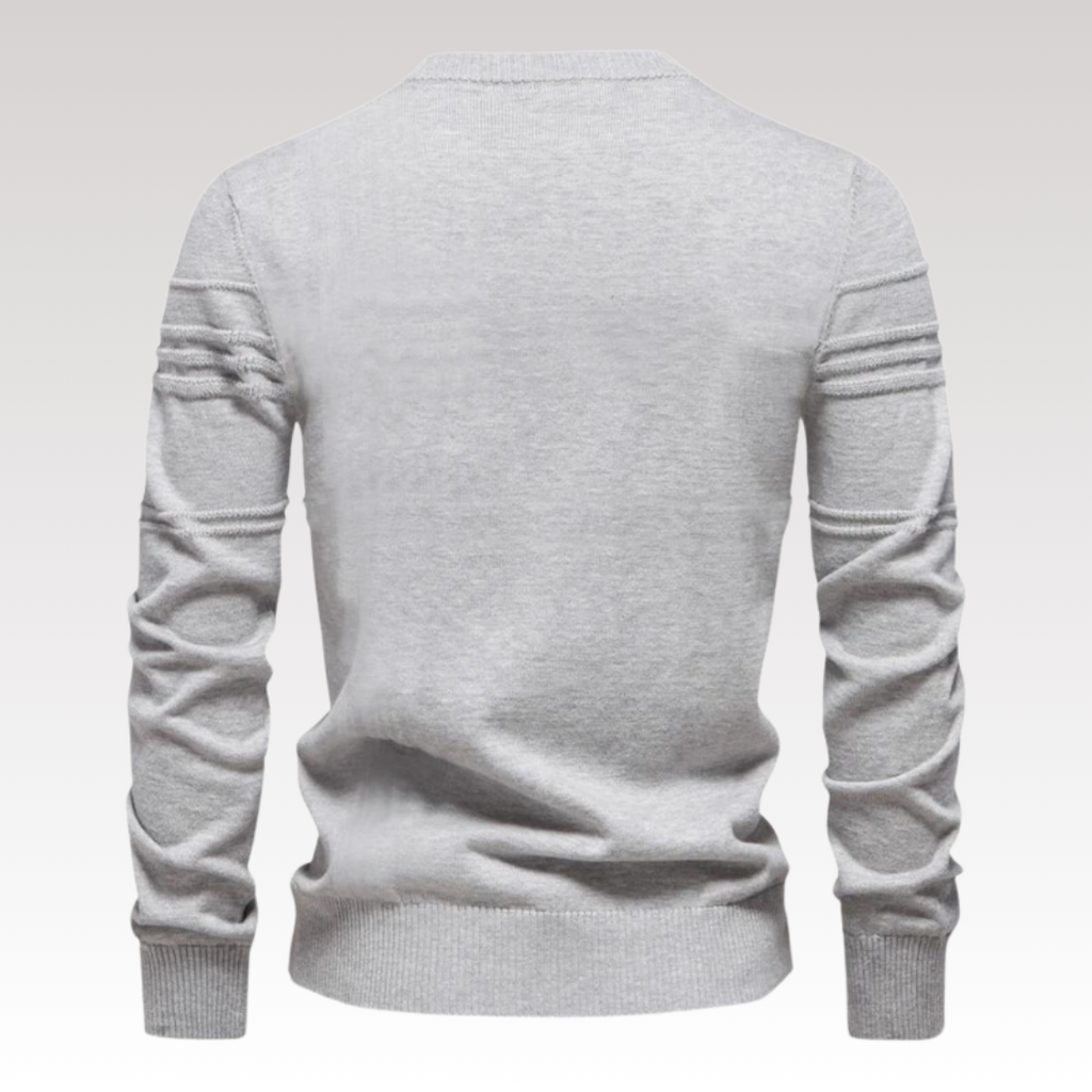 Liam Bomuld & Polyester | Tætsiddende Pasform Striktrøje | Broderede Detaljer til Daglig Brug & Kølige Dage | Vanero