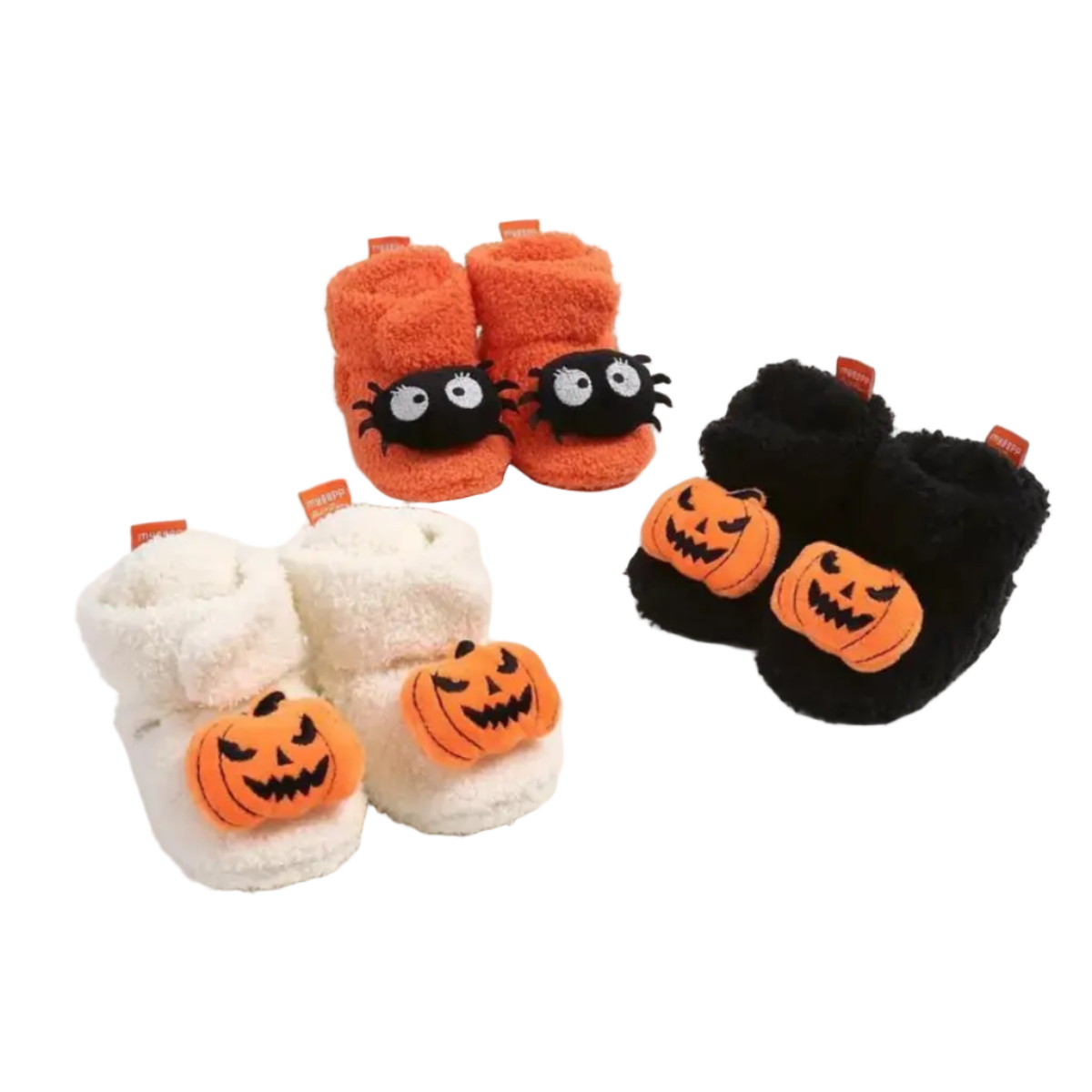 Børne Halloween Sutsko i Fleece | Ankelhøj Slip-On Med Tegneserieprint | Til Indendørs Efterår & Vinter | Vanero