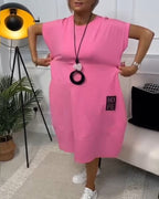 Damekjole Polyester | Regular Fit Ærmeløs Maxi Kjole | Blomsterprint Design til Sommerbrug & Hverdagsaktiviteter | Vanero