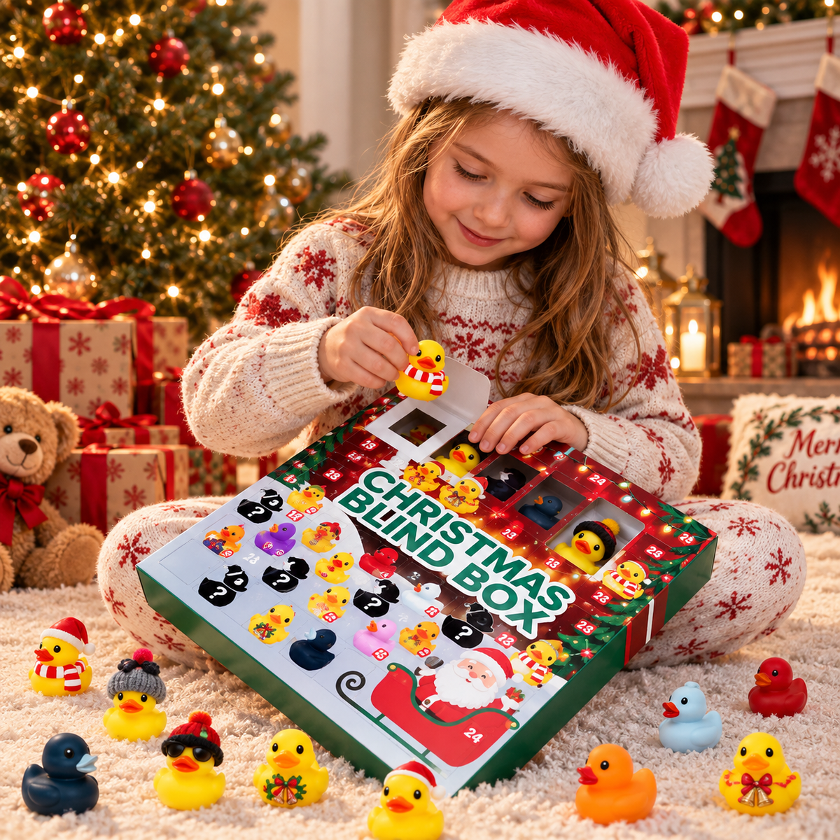 Adventskalender | 24 Gummidyr | Jule Nedtælling til Børn Sæsonaktivitet | Vanero