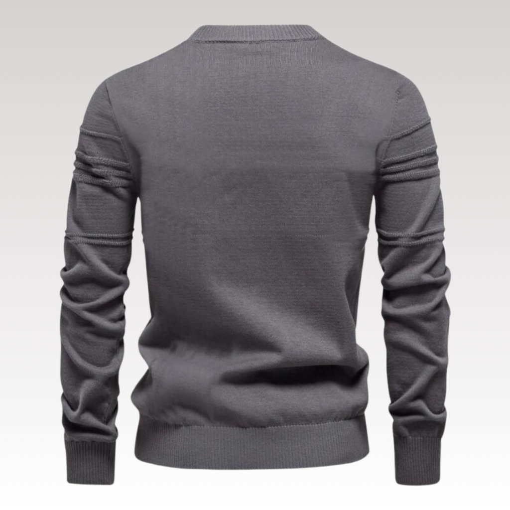 Liam Bomuld & Polyester | Tætsiddende Pasform Striktrøje | Broderede Detaljer til Daglig Brug & Kølige Dage | Vanero