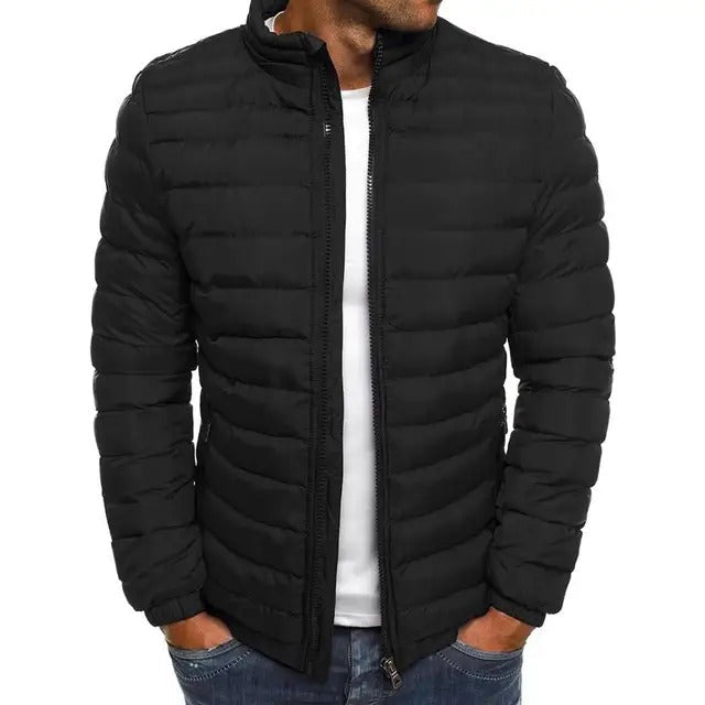 Herre Jakke Polyester | Regular Fit Jakke Med Opstående Krave | Let Design Til Hverdagsbrug & Sæsonbrug | Vanero
