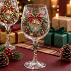 Juleglas-Sæt | Drikkeglas Med Julemand, Rensdyr & Snemandsmotiver | Dekorative Glas Til Julebord & Festlige Samlinger | Vanero