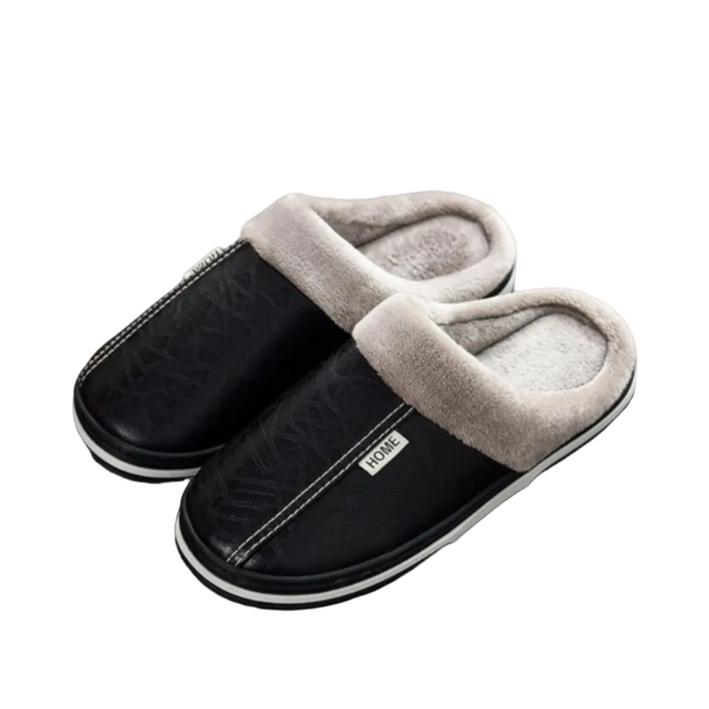 Herre Indendørs Tøfler i Plys | Slip-On Design Med Varmt For | Hjemmefodtøj Til Efterår & Vinter | Vanero