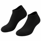 Sorte Ankelstrømper 10-Pak | 80% Bomuld Med Polyester & Elastan | Lavskårne Unisex-Strømper I Størrelse 38–41 | Vanero