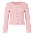 Strikket Cardigan Til Dame | Polyester Med Struktureret Strikkemønster | Lange Ærmer & Knaplukning Til Hverdagsbrug | Vanero