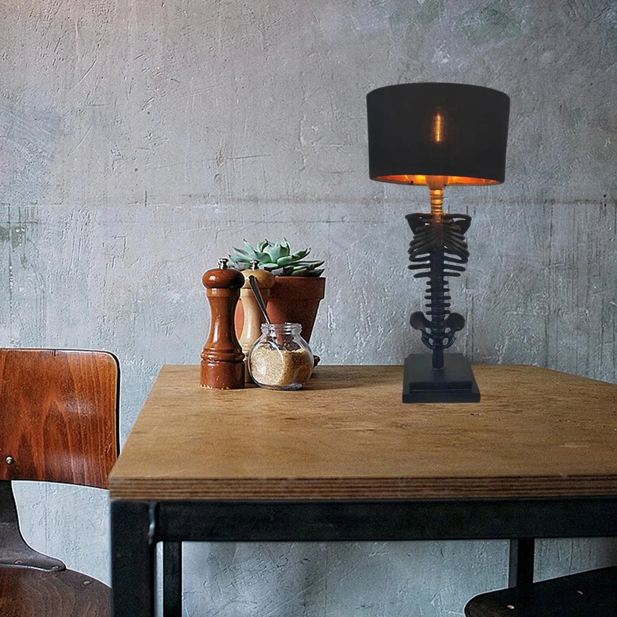 LED Bordlampe Med Skeletdesign | USB Drevet Touchkontrol Konstruktion | Indendørs Accentbelysning Til Reoler Og Skriveborde | Vanero