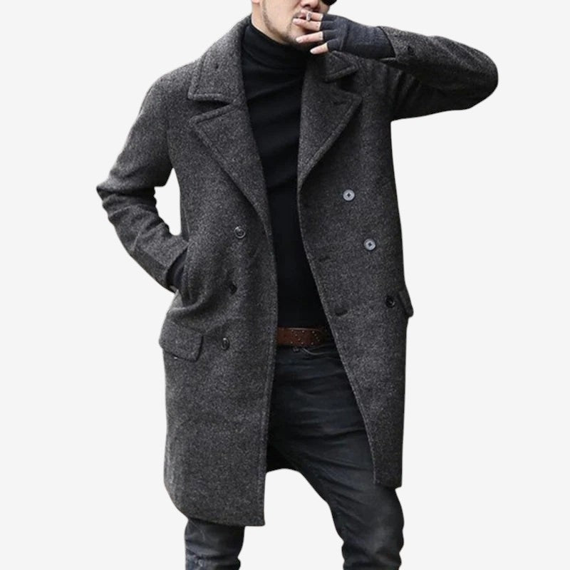 Vinterfrakke Med Lange Ærmer | Løs Pasform & Klassisk Krave | Knaplukning Foran Til Hverdagsbrug & Formelle Outfits | Vanero