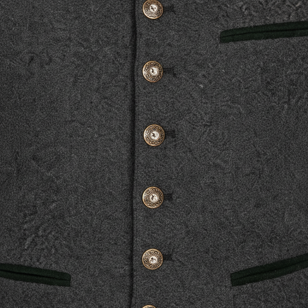 Herre Traditionel Vest | Klassisk Design Med Knaplukning | Tekstilvest Til Festivaler, Festlige Anledninger & Hverdagsbrug | Vanero