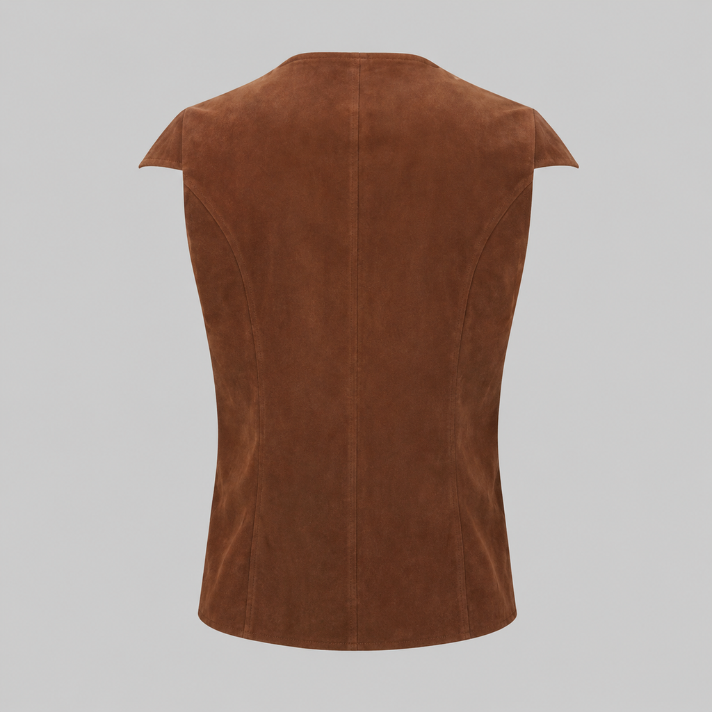 Herre Vest i Polyester med Fløjlslook | V-Hals & Knaplukning | Taljeret Historisk-Inspireret Vest Til Temabegivenheder | Vanero