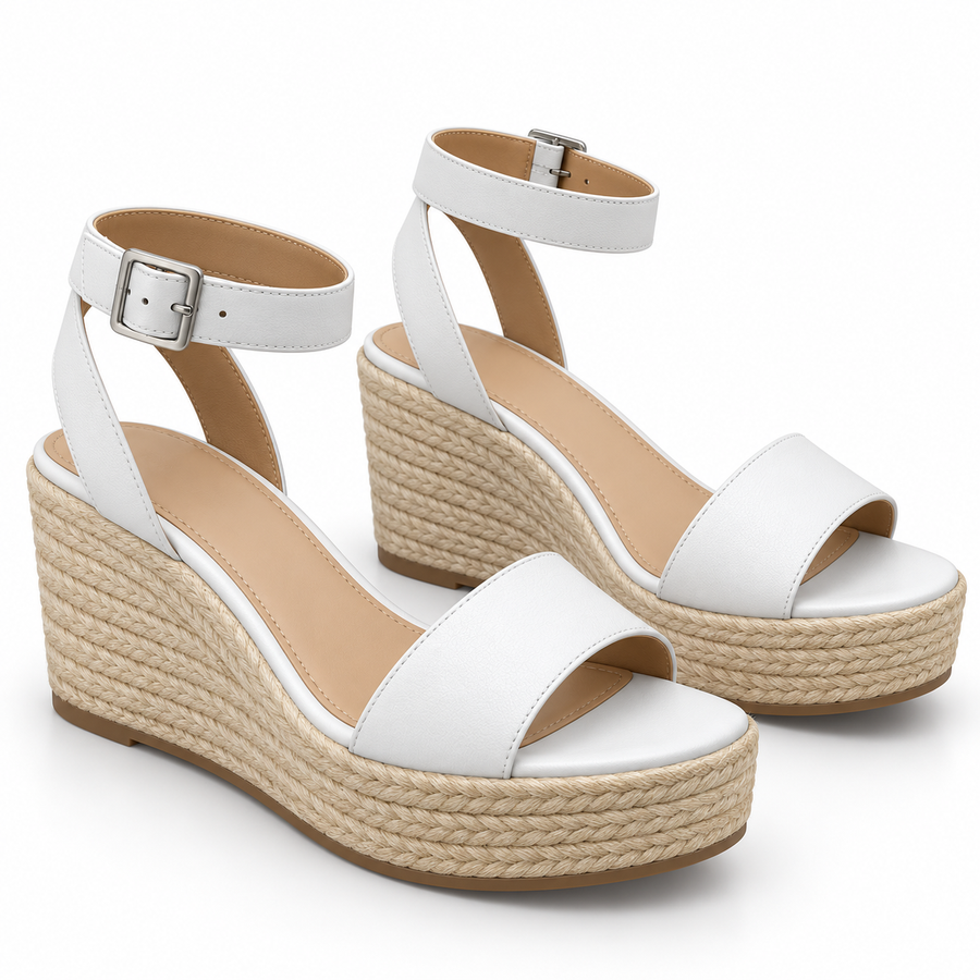 Dame Espadrille Sandaler | Syntetisk Konstruktion & Tyk Sål | Åbne Sommersandaler Til Hverdagsbrug & Fritid | Vanero