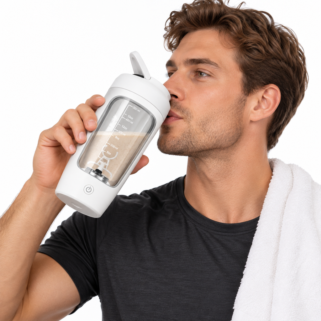 Elektrisk Protein-Shaker | USB-Genopladeligt Blandesystem Med Én Knap | 500 ml Lækageresistent Shaker Til Rejser & Træning | Vanero