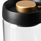 Glasbeholder Til Kaffe | Borosilikatglas & Lufttæt Vakuumlåg | Transparent Opbevaringsglas Til Kaffebønner & Tørvarer | Vanero