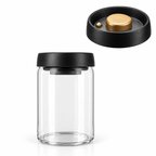 Glasbeholder Til Kaffe | Borosilikatglas & Lufttæt Vakuumlåg | Transparent Opbevaringsglas Til Kaffebønner & Tørvarer | Vanero