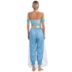 Dame Eventyrkostume Sæt | Glitrende Top & Luftige Bukser | Todelt Outfit Til Halloween, Karneval & Temafester | Vanero