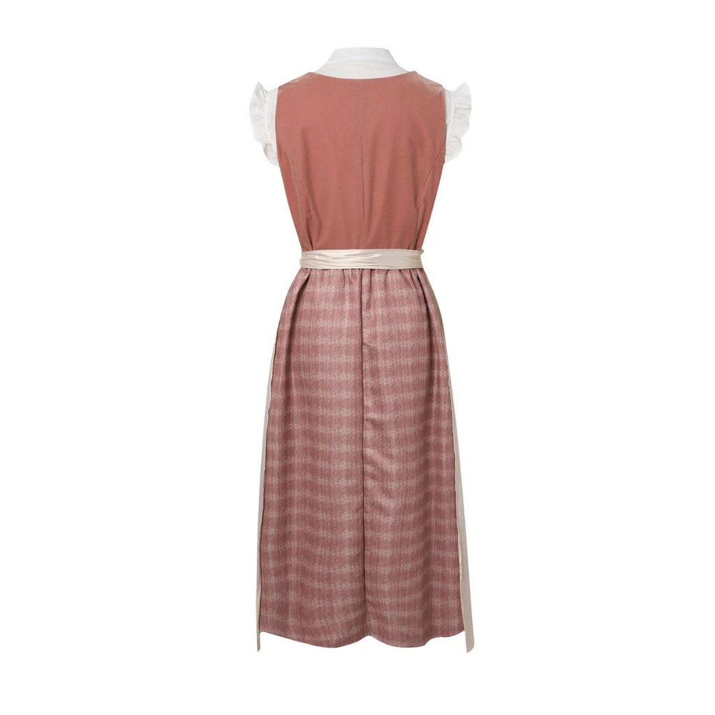 Dame Dirndl Midi-Kjole | Kortærmet Traditionelt Design | Bayersk Inspireret Kjole Til Oktoberfest & Festivaler | Vanero