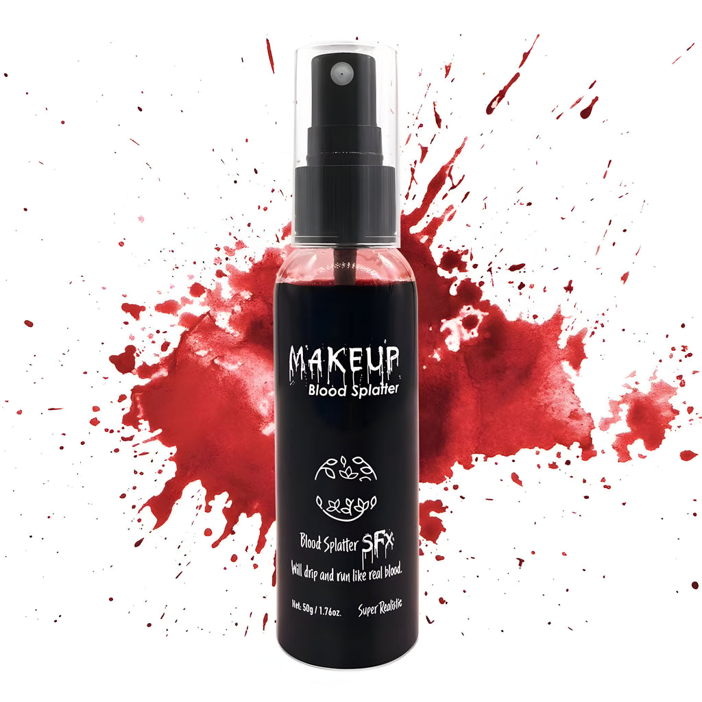 Halloween Blodeffekt Spray | Rød Glansfuld Væskeeffekt | Vaskbar Kostume- & Rekvisitspray Til Halloween, Cosplay & Horrorpynt | Vanero