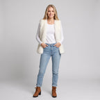 Dame Kunstpelsvest i Polyester | Løs Pasform & Åben Front | Ærmeløst Overtøj Til Casual Efterårs- & Vinterbrug | Vanero