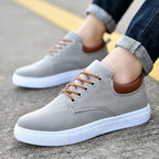 Herre Canvas Sneakers Lav Profil Design | Snørelukket Fritidsfodtøj | Gummisål Til Hverdag & Fritidsbrug | Vanero