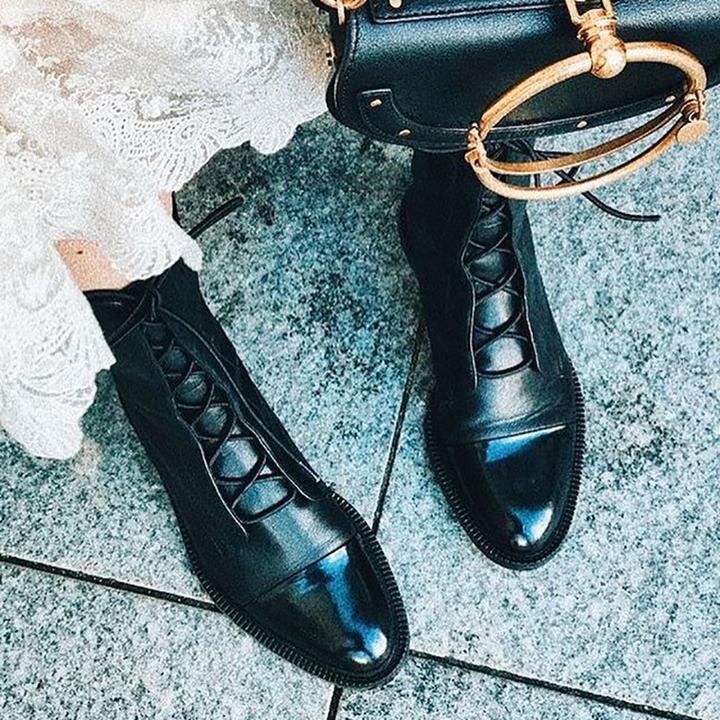 Dame Ankelstøvler Kunstlæder | Lynlås Og Blokhæl Fodtøj | Spændedetaljer Til Hverdag & Aftenbrug | Vanero