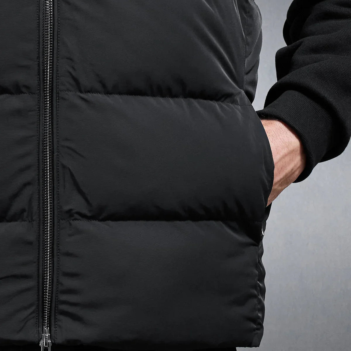 Herre Vadderet Vintervest i Polyester | Ærmeløs Pasform & Lynlåslukning | Lagvest Til Hverdagsbrug i Koldt Vejr | Vanero