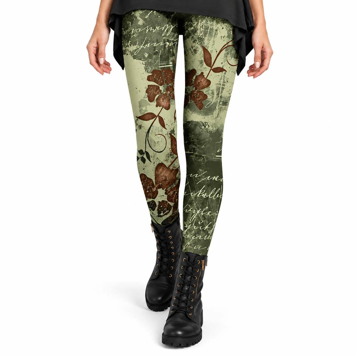 Højtaljede Leggings Til Damer | Strækbart Tekstil og Mønstret Design | Fuld Længde Til Hverdagsbrug og Fritid | Vanero