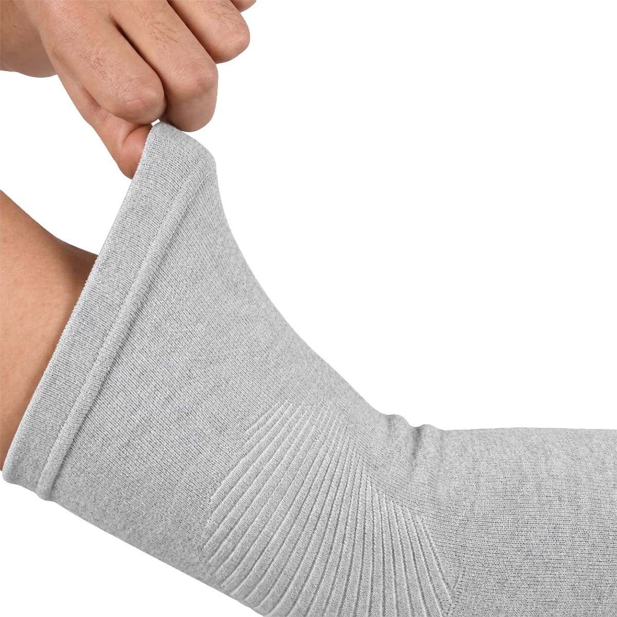 Albuebandage I Bambusstof | Tynd Strik & Elastisk Kompression | Overtrækbar Albuebeskytter Til Hverdag & Træning | Vanero