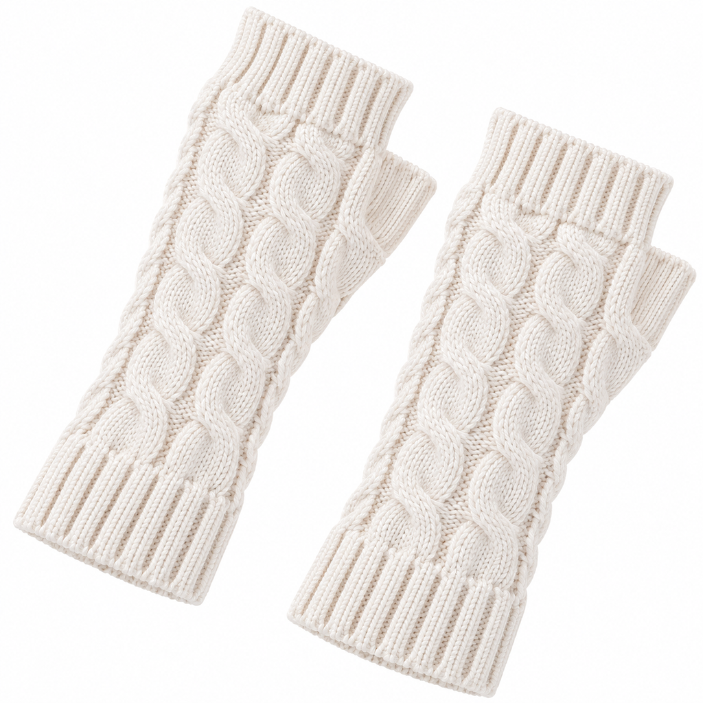 Fingerløse Strikhandsker | 100% Akryl & Strækbar Konstruktion | Unisex One Size Med Hånd- & Håndledsdækning | Vanero