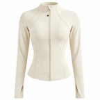 Slim-Fit Sportjakke Til Dame | Polyester & Spandex Med Stretch | Langærmet Zip-Jakke Til Løb, Yoga & Fitness | Vanero