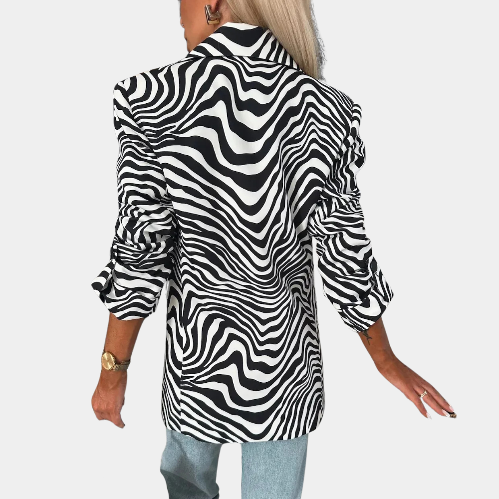 Beryl Polyesterkonstruktion | Struktureret Pasform Dameblazer | Klassisk Design til Hverdagsbrug & Formelle Outfits | Vanero