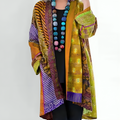 Kimono Let Tekstilmateriale | Afslappet Pasform Åben Kimono | Bohemeinspireret Mønster Til Lag-På-Lag & Hverdagsbrug | Vanero