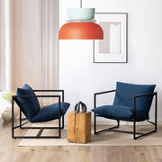 Lyseblå + orange