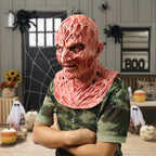 Halloween Gysermaske i Silikone | Helmaske Med Brændt Karakterdesign | Til Cosplay, Kostume & Temafest | Vanero