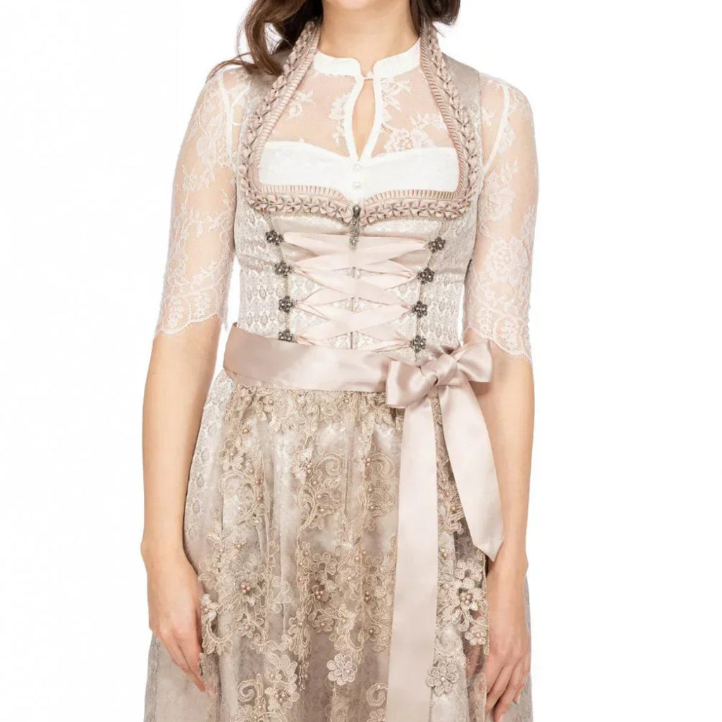 Dame Oktoberfest Kjole i Polyester | Traditionelt Outfit Med Forklæde & Bluse | Til Festival & Kulturarrangement | Vanero