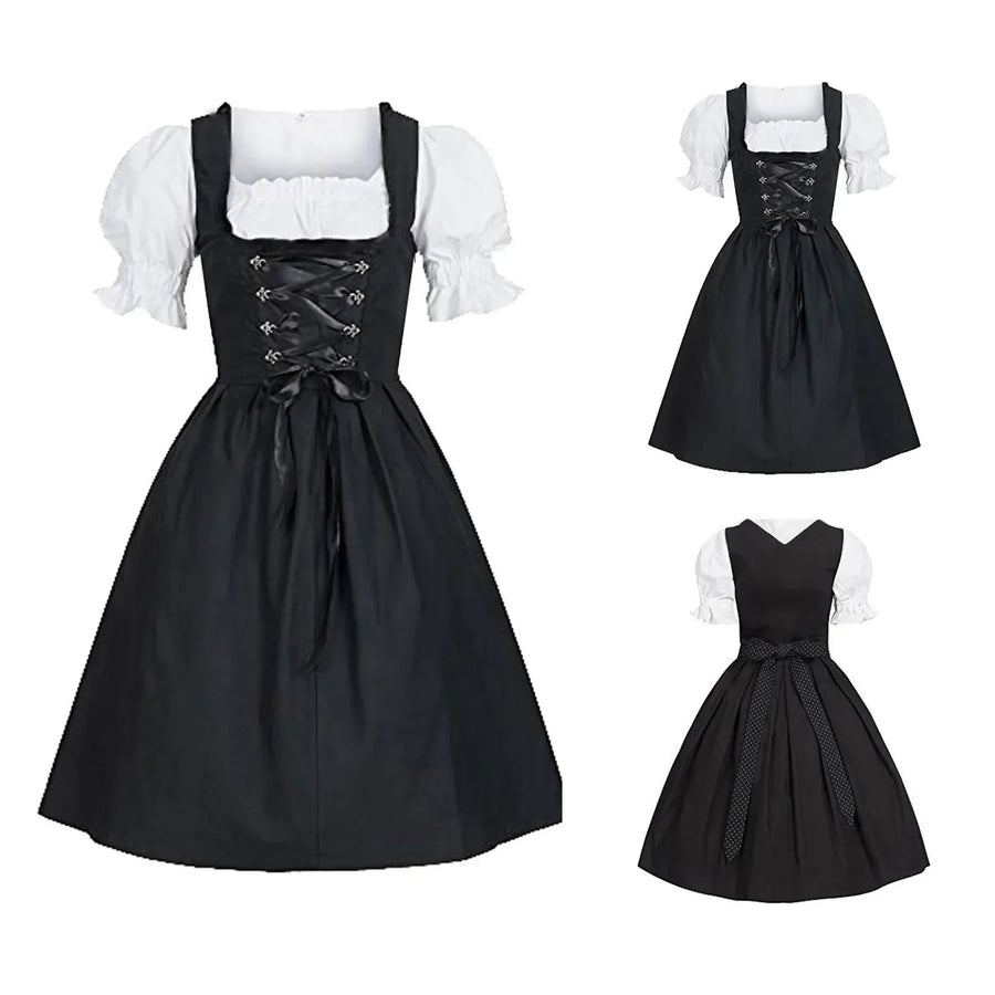 Dame Bayersk Oktoberfest-Kjole | Traditionel Kjole Med Forklæde | Til Festivaler, Kultur- & Temabegivenheder | Vanero