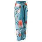 Damebadetøjssæt Polyester Spandex | 3-Delt Badetøj med Blomstret Design | Top, Bund og Nederdel til Strand og Sommerbrug | Vanero