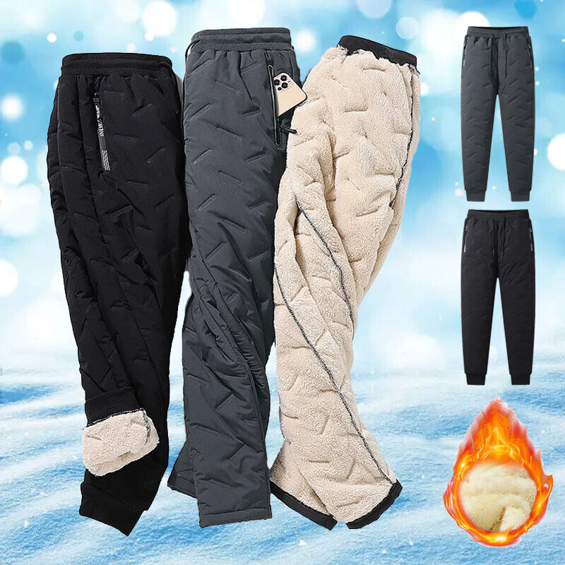 Herre Vinterbukser i Polyesterblanding | Fleeceforet Design | Varme Hverdagsbukser Til Koldt Vejr | Vanero